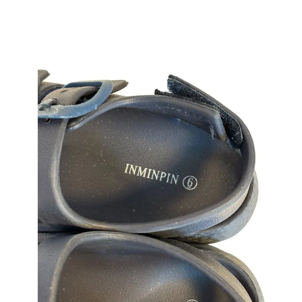 Inminpin Size 6 Toddler Navy Blue‎ Adjustable Strap Kids Sandals Buckle Design